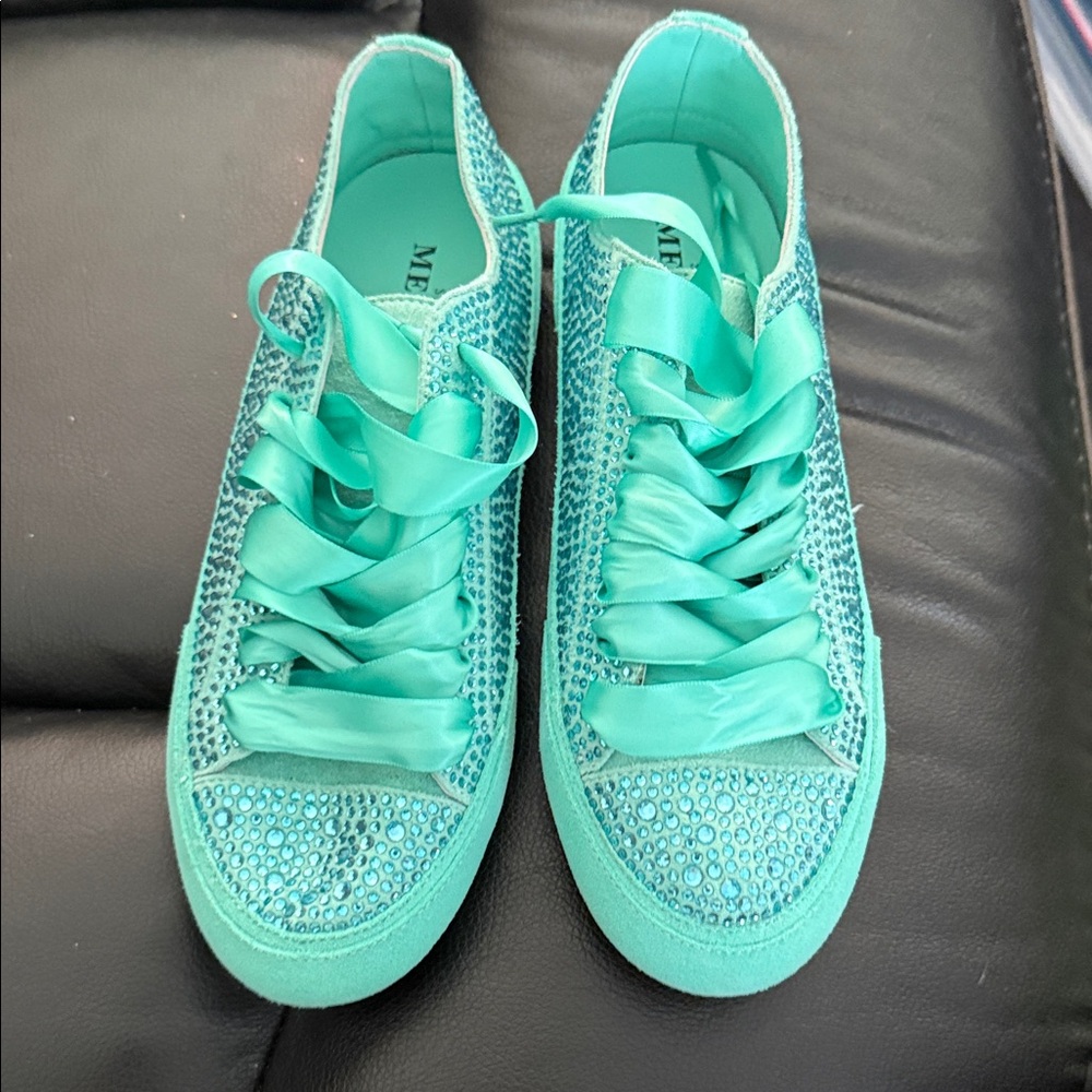 Sparkle Sesto Meucci Teal Women's Casual Sneakers